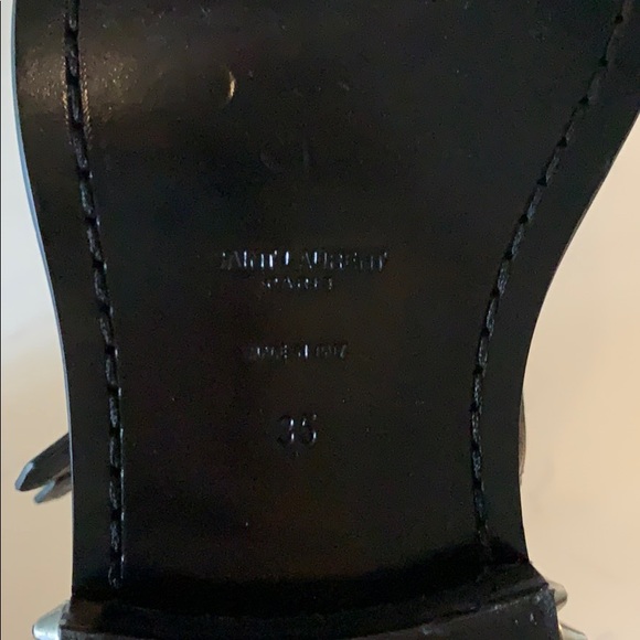 SAINT LAURENT RANGERS STUDDED LEATHER COMBAT BOOTS - Picture 8 of 8